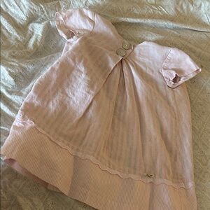 Charming Pink Striped Kids Formal Dress